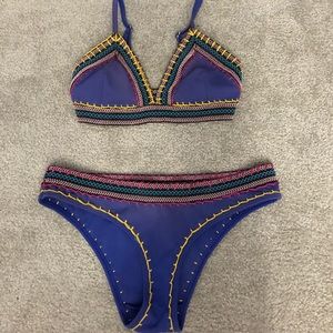 Tribal stitch bathing suit